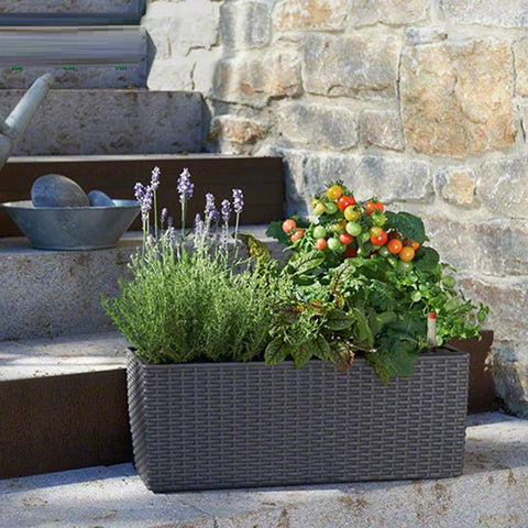 Balcony Rattan Long Flower Pot