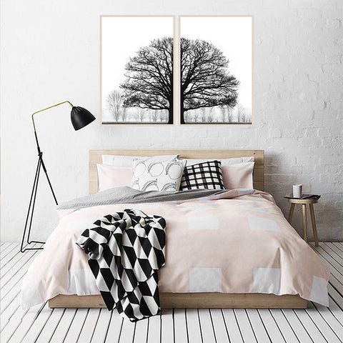 Black And White Winter Trees Wall Decorative Painting