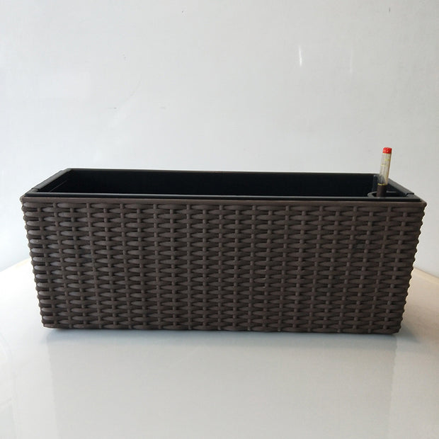 Balcony Rattan Long Flower Pot